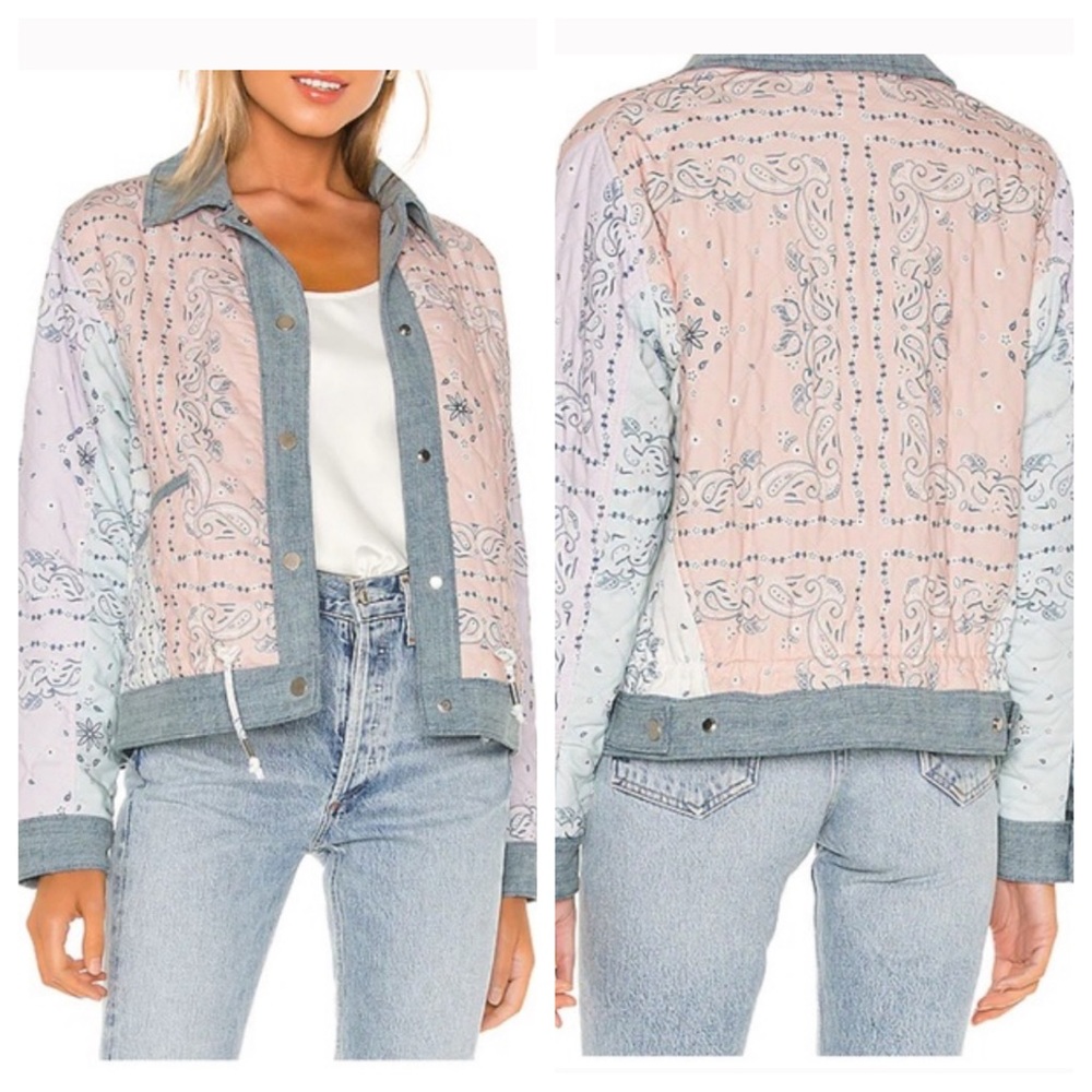 Blank Nyc Reversible Paisley Patchwork Denim Jack… - image 3